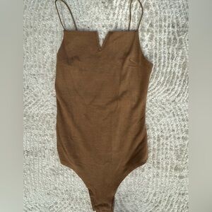 Women’s Brown Sleeveless Bodysuit